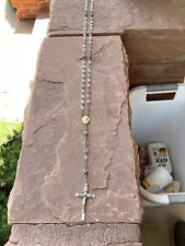 Beautiful Older Sterling Crystal Partially Capped Long Rosary picture