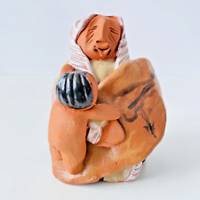 KEENA Clay Pottery Grandmother Figurine Sculptures Mohawk Native American Signed picture