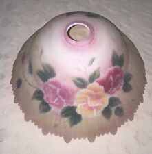 Vintage Floral Glass Lamp Shade 13.5 Inch Bow picture