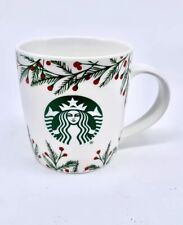 Starbucks 2020 Holiday Mug ChristmaHolly & Berry Bone China Coffee Mug Cup 12 oz picture