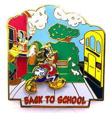 VERY RARE 2002 - DISNEY Slider Trading Pin - BACK TO SCHOOL - GOOFY and GILBERT picture