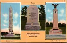 Petersburg VA Virginia National Military Park State Monuments Vintage Postcard picture