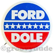 1976 President Gerald Ford Dole '76 Stars Political Campaign Pin Pinback Button picture
