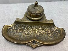 Jennings Brothers Magnificent Antique Ornate Cast Brass Inkwell JB 2485 6.75