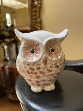 Vintage Pottery Ceramic WISE Owl Figurine 5.5” picture