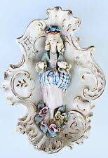 Vintage Rare Cordey Porcelain Wall Art Victorian Woman Ornate Rococo picture