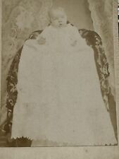 Baby Long White Dress Under Hidden Mother 1880s Cabinet Photo Fair Play MO ID’d picture