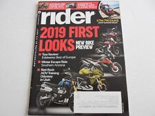 Rider magazine Feb. 2019 BMW F 850 GS / F 750 GS, KTM 790 Duke, Norton Dominator picture