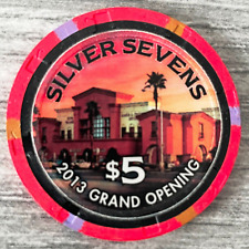 GRAND OPENING SILVER SEVENS HOTEL AND CASINO $5 Casino Chip LIMITED EDITION picture