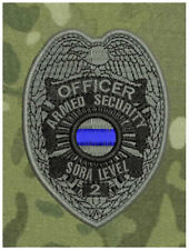 OFFICER S L 2 EMBROIDERY PATCH 3.5X2.75 VELCR@ ON BACK BLACK/GRAY picture