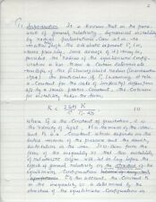 Important Subrahmanyan Chandrasekhar Nobel Prize physics manuscript autograph picture
