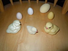 ASSORTED CERAMIC EASTER DECORATION CHICKS & EGGS HAND PAINTED CRAFT ITEMS ALSO picture