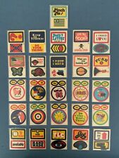 1974 Fleer BOTTOMS UP Real Cloth Patch Stickers Pick From 26 Different $10 Each picture