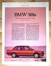 1991 BMW 318is E30 3-Series Original Magazine Article picture