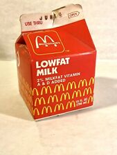 Vintage 1985 McDonalds Milk Carton 10oz picture