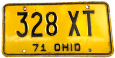 Ohio 1971 Vintage License Plate Garage Man Cave 328 XT Wall Decor Collector picture