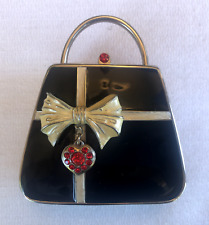 Partylite Enamel Jeweled Audrey Purse Travel Tealight Candle Holder Trinket Box￼ picture