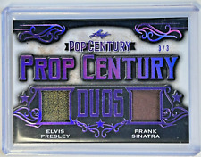 ELVIS PRESLEY and FRANK SINATRA 2021 Leaf Pop Century Duos Purple Swatches 3/3 picture
