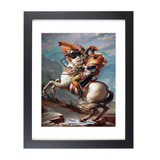 Napoleon Crossing The Alps Jacques-Louis David Framed Reprint 8X10 Gloss Photo picture