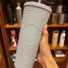 Starbucks Tumbler with Lid and Straw Iced Coffee Tumblers Plastic Cup Bling 24oz picture