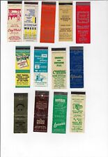 Lot of 13 Less Than Perfec FS Matchbook covers Towns in California Motels Shops picture