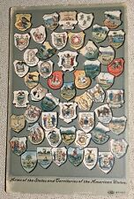 Postcard Coat of Arms of States & Territories of the American Union Unposted picture