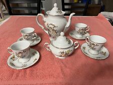 Vintage Trisa Porcelain Tea Set Angel/Flower Pattern picture