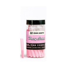 Blazy Susan 53mm Shortys Pink Cones Rolling Papers 50 Pack Pre Rolled w/ Filter picture
