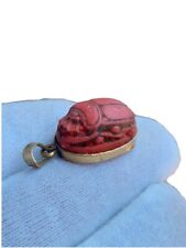 MUSEUM OF THE RARE EGYPTIAN SCARAB NECKLACE, PHARAONIC HISTORY BC, IN RED picture