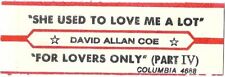 Jukebox Title Strip - David Allan Coe: 