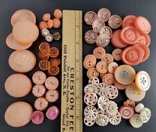 Mixed Lot Vintage Pink Buttons Mostly Plastic for Shirts, Dresses, Coats picture