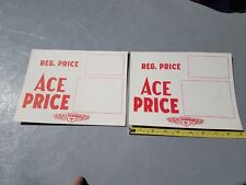 NOS c. 1960s Ace Hardware Price Sign Display Signs Lot of 2 picture