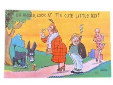 Vintage Risqué Postcard 1949 Post War Humor Comic E. C. Kropp Posted With MSG picture