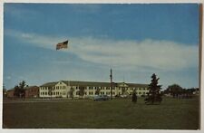Vintage Car, Sampson Air Force Base, Headquarters Building, Geneva NY, Postcard picture