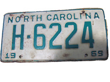 1969 North Carolina license plate picture