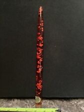 Vintage Red Lucite Gold Fleck 11.5” Taper Candle Stick Single picture