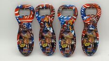 4Pcs. Donald Trump American Flag Bottle Opener Talking Phrases Sound Novelty Fun picture