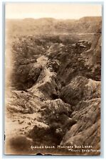 c1922 Glacier Gulch Bad Lands View Glendive Montana MT RPPC Photo Postcard picture