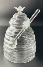 Twos Company Glass Honey Pot with Lid and Dipping Stick picture