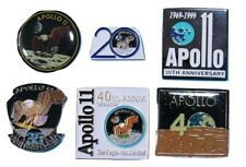 NASA enamel PIN Lot of 6 APOLLO 11 - 20 30 35 40th Anniversary Neil Armstrong  picture