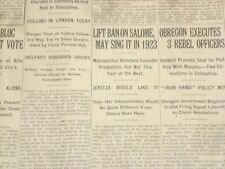 1922 FEBRUARY 15 NEW YORK TIMES - LIFT BAN ON SALOME, MAY SING IN 1923 - NT 9013 picture