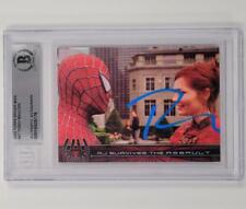 Tobey Maguire signed 2002 Topps Spider-Man #57 card auto ~ Beckett BAS picture