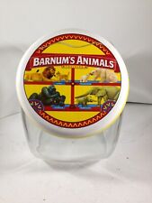 Vintage Barnum's Animals Crackers Glass Canister picture