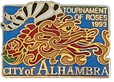 Rose Parade 1993 City of Alhambra 104th TOR Lapel Pin (092023) picture