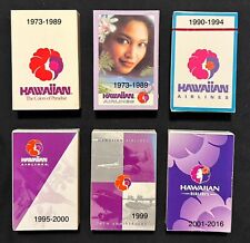 Vintage 1973-2016:  HAWAIIAN AIR IN-FLIGHT PLAYING CARDS / Set of 6 / NEW•Unused picture