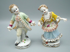 Victorian Figurine Pair 1920s Antique Porcelain Occupied Japan 1 repaired picture