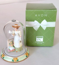 2008 AVON Rep Mrs. Albee MINI Porcelain Figurine with Base & DOME picture