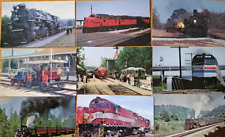 LOT of 9  Old  Postcards    TRAINS  LOCOMOTIVES    Unposted picture