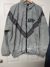 US Army Issued IPFU Authentic Jacket Large Long Gray Military Windbreaker picture