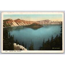 Postcard OR Sunset On Crater Lake Oregon picture